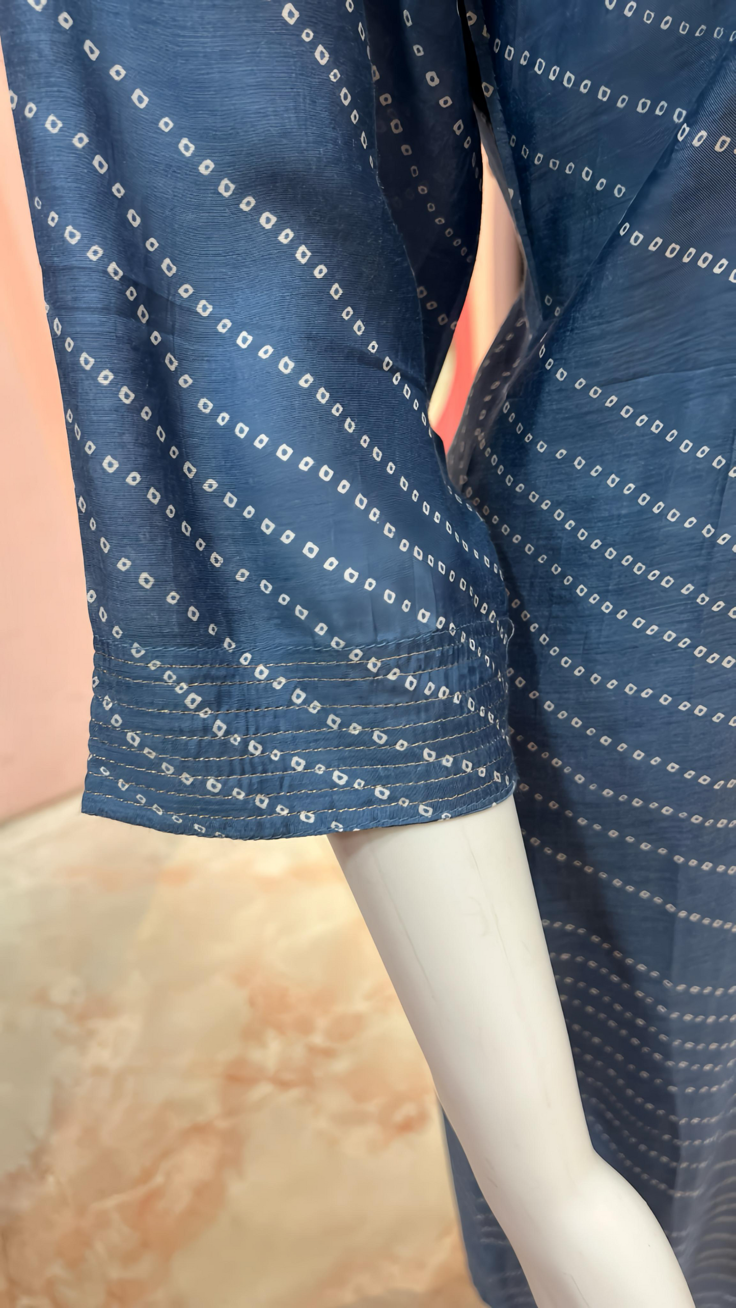 POWDER BLUE MUSLIN KURTA PANTS HOA0166