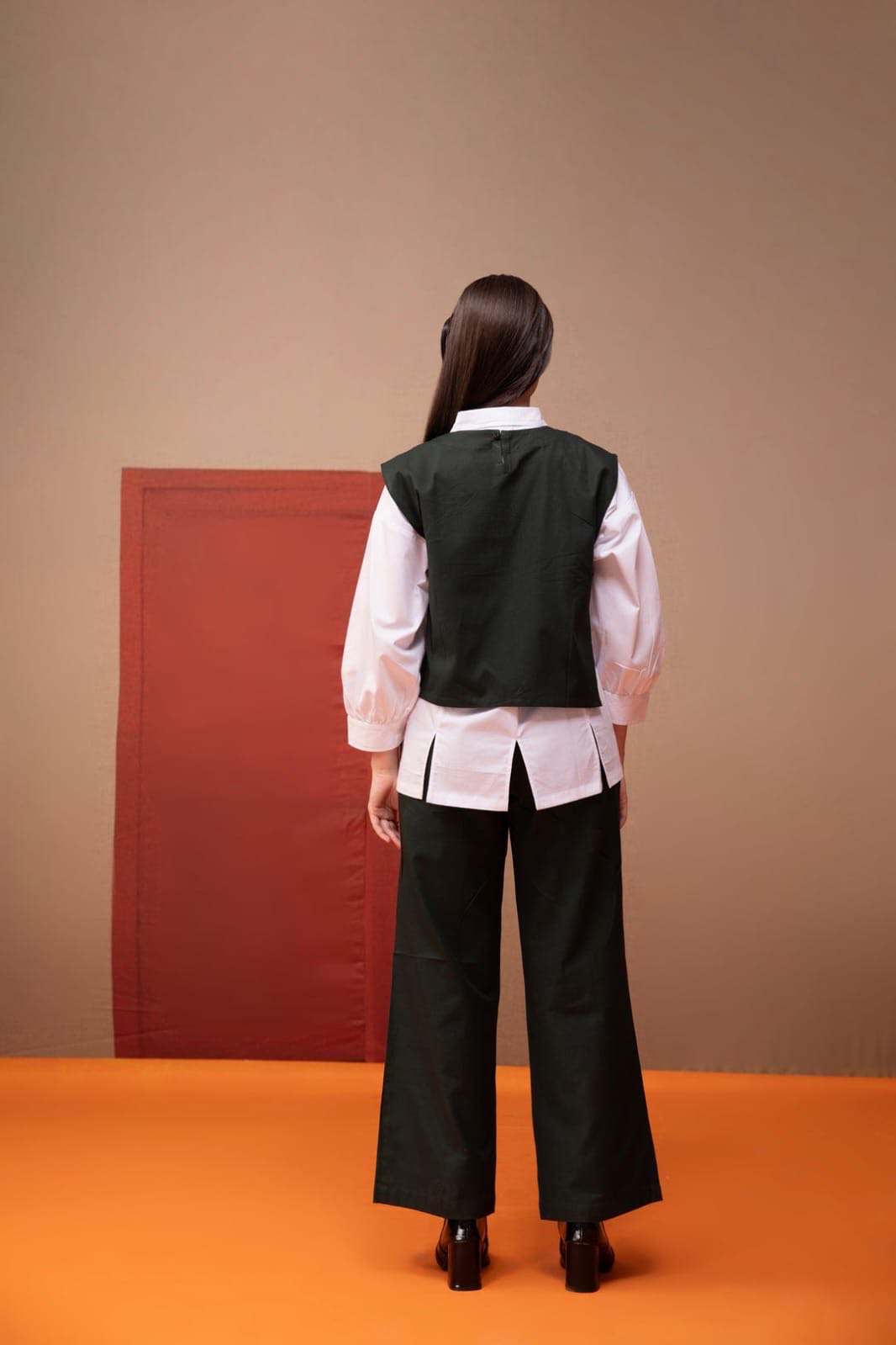 SMART WEST COORD SET OLIVE GREEN HOA065