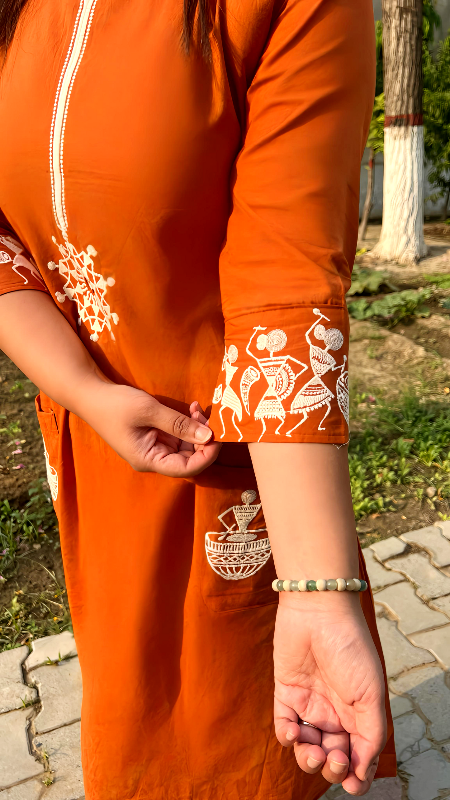 TRIBAL A-Line Kurta Pants with front Stylish Pockets HOA033