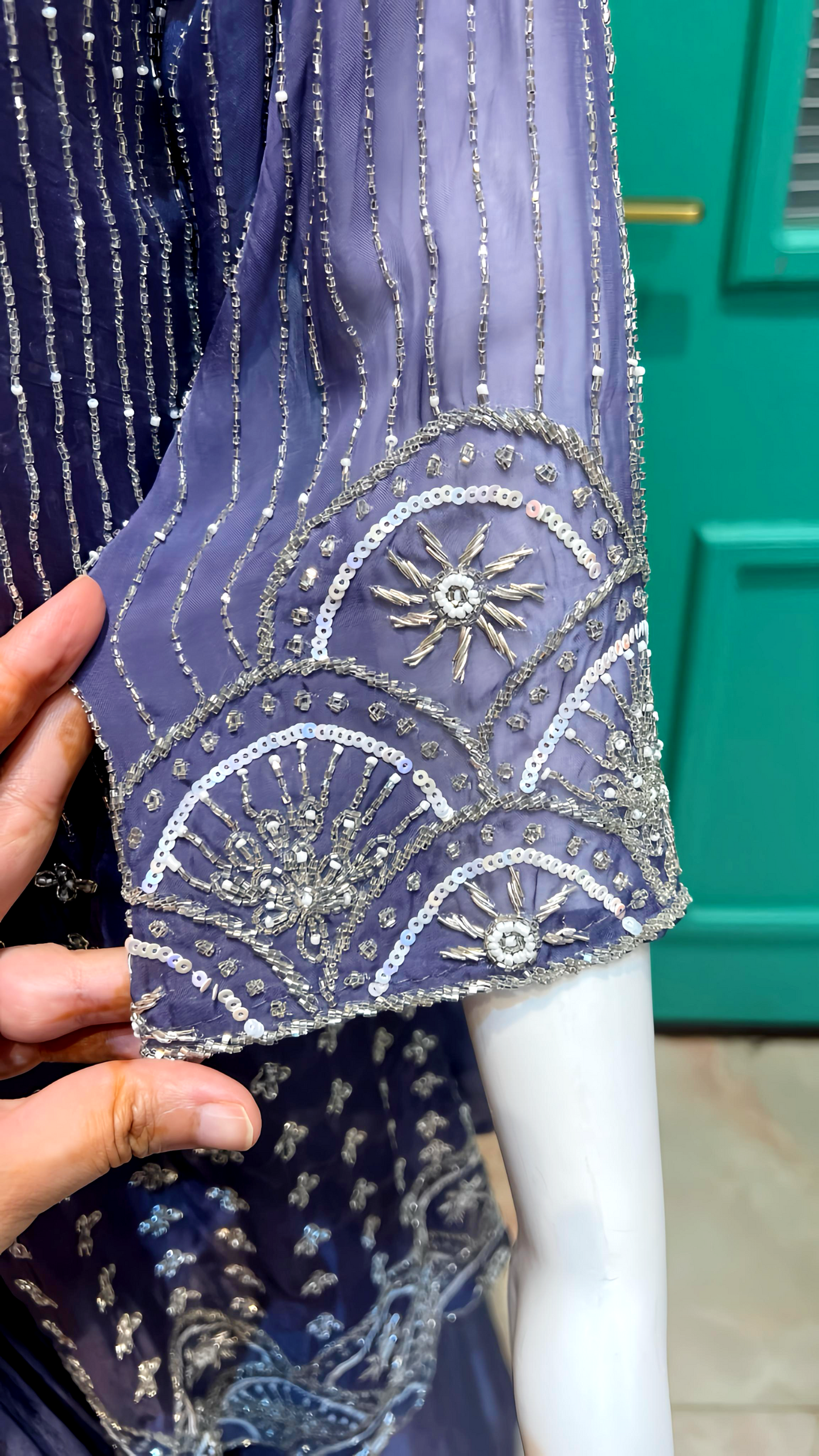 PRANSHI DRAPE SKIRT WITH SHRUG HOA0147