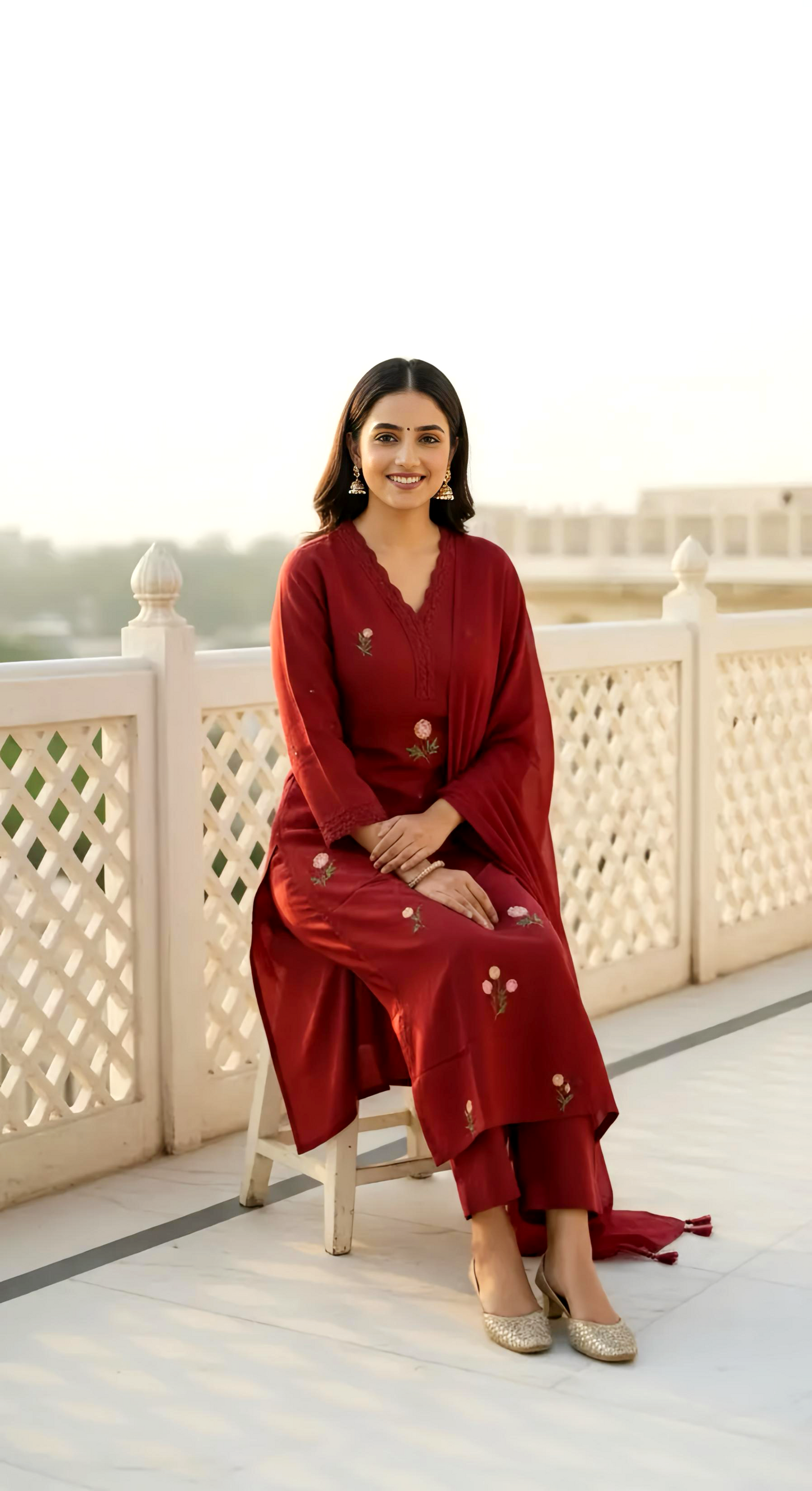 MEHAK MUL COTTON DUPATTA SET HOA0205