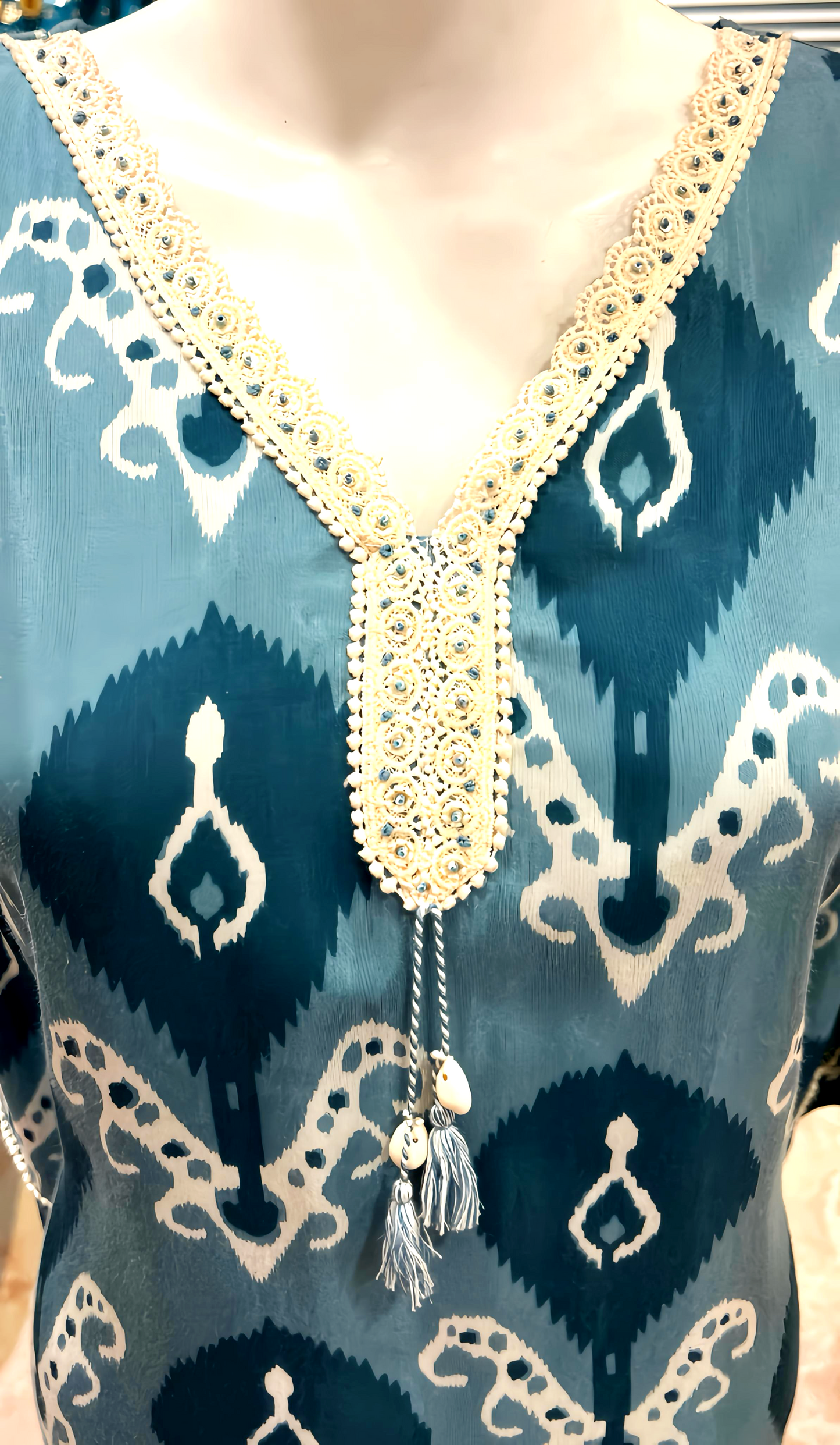 IKKAT PURE MUSLIN KURTA SET HOA0146