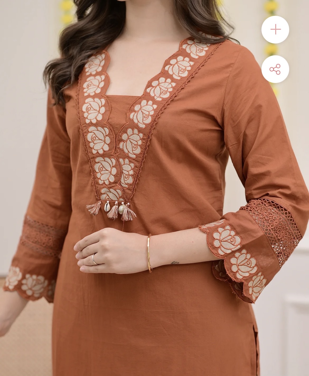 ANANYA PREMIUM COTTON DUPATTA SET WITH EMBROIDERY HOA0104