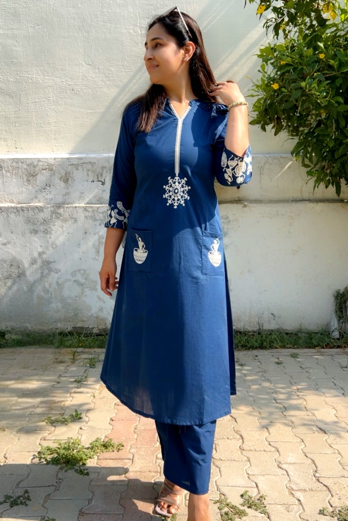TRIBAL A-Line Kurta Pants with front Stylish Pockets HOA033
