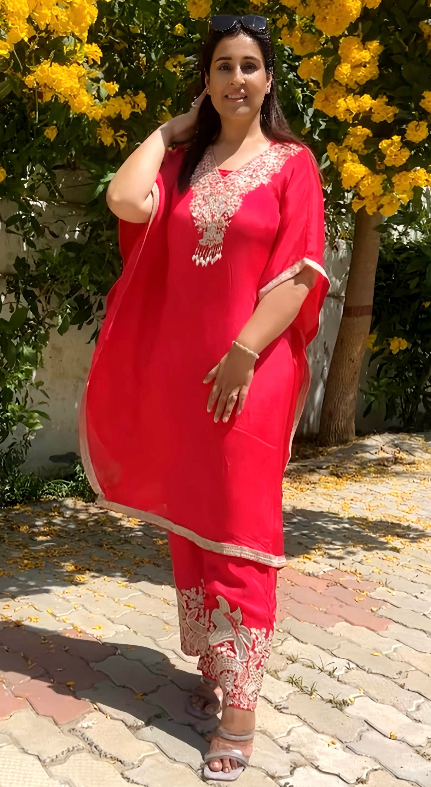Stylish Partywear Kaftaan HOA051