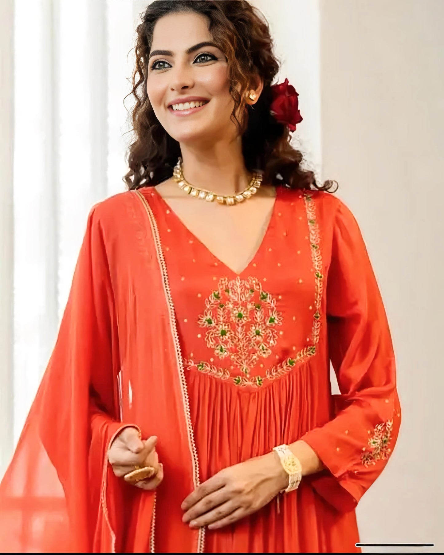 MADHURI A-LINE HAND EMBROIDERED SUIT HOA092