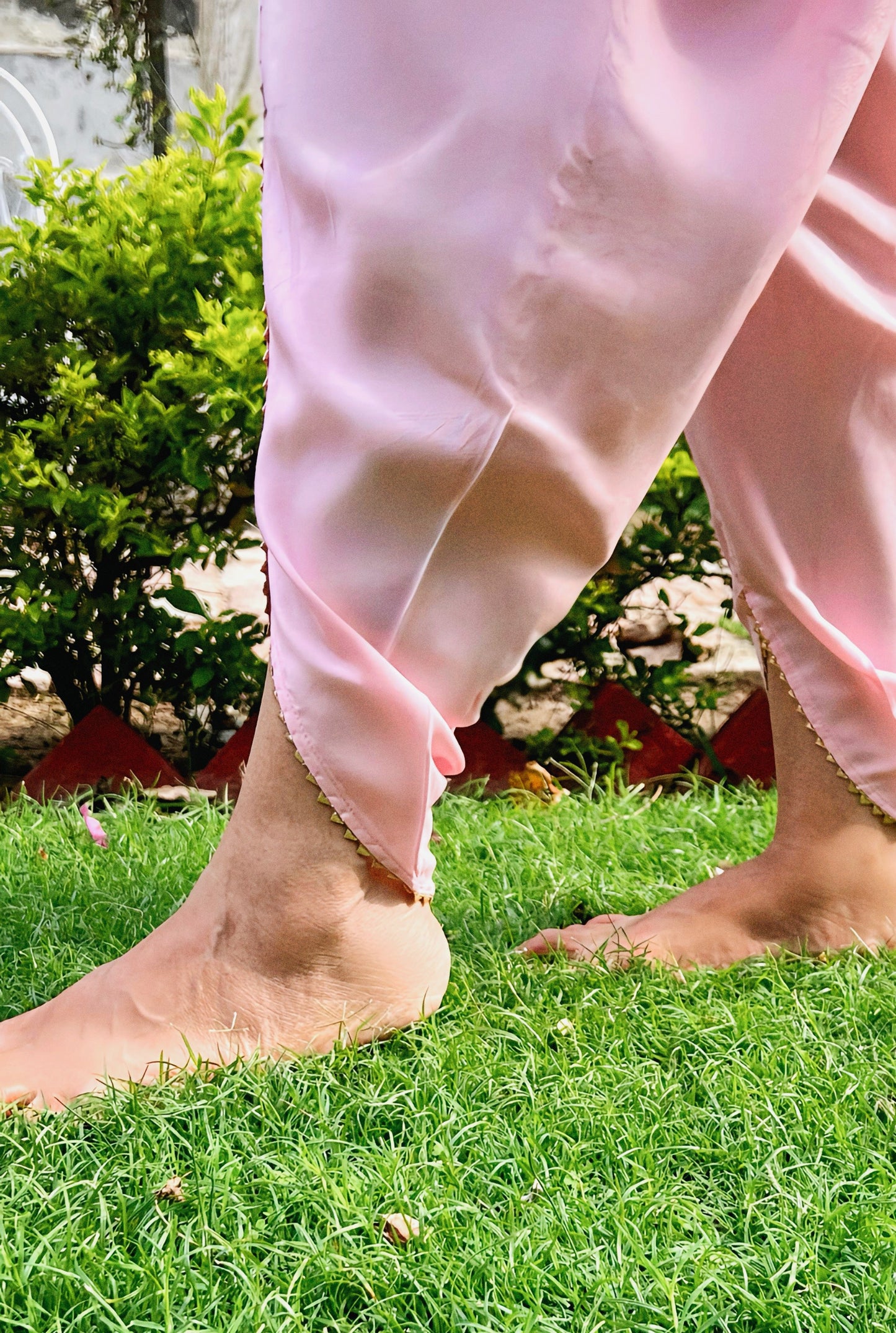 Designer pink Dhoti pants set HOA044