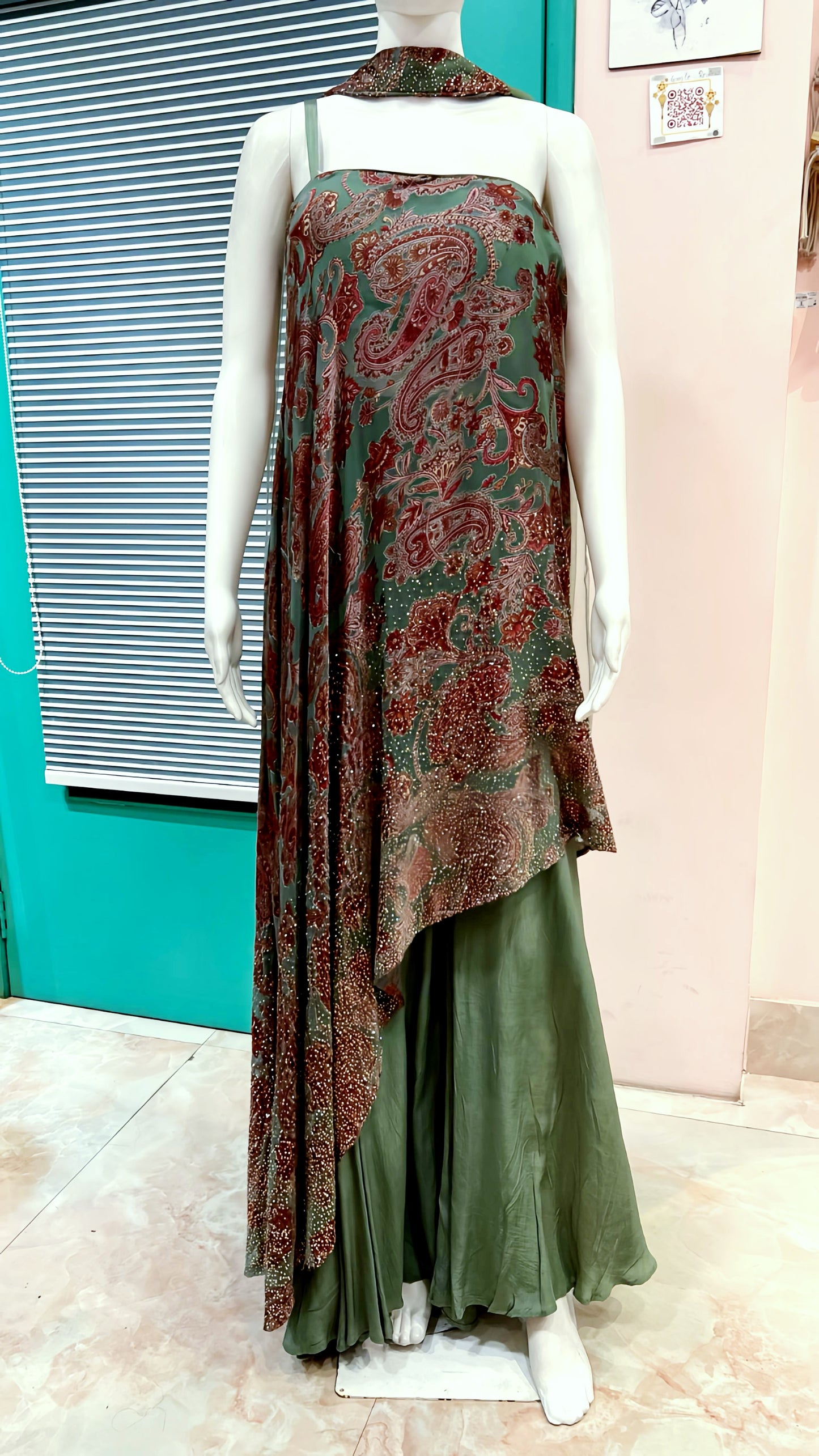 SANJANA ONE STRAP LUXE BLING OUTFIT HOA0157