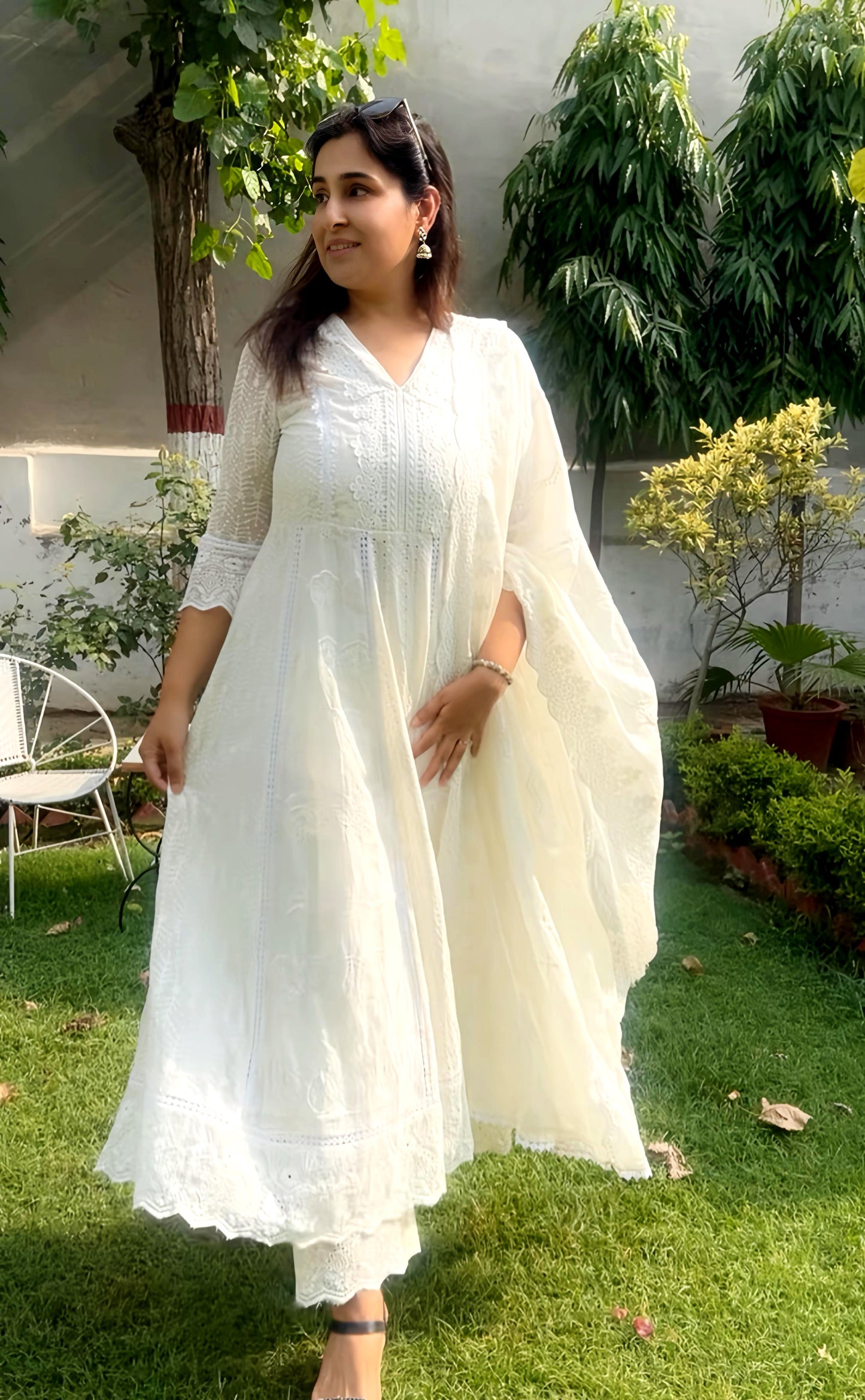 SYRA MULMUL ANARKALI HOA058