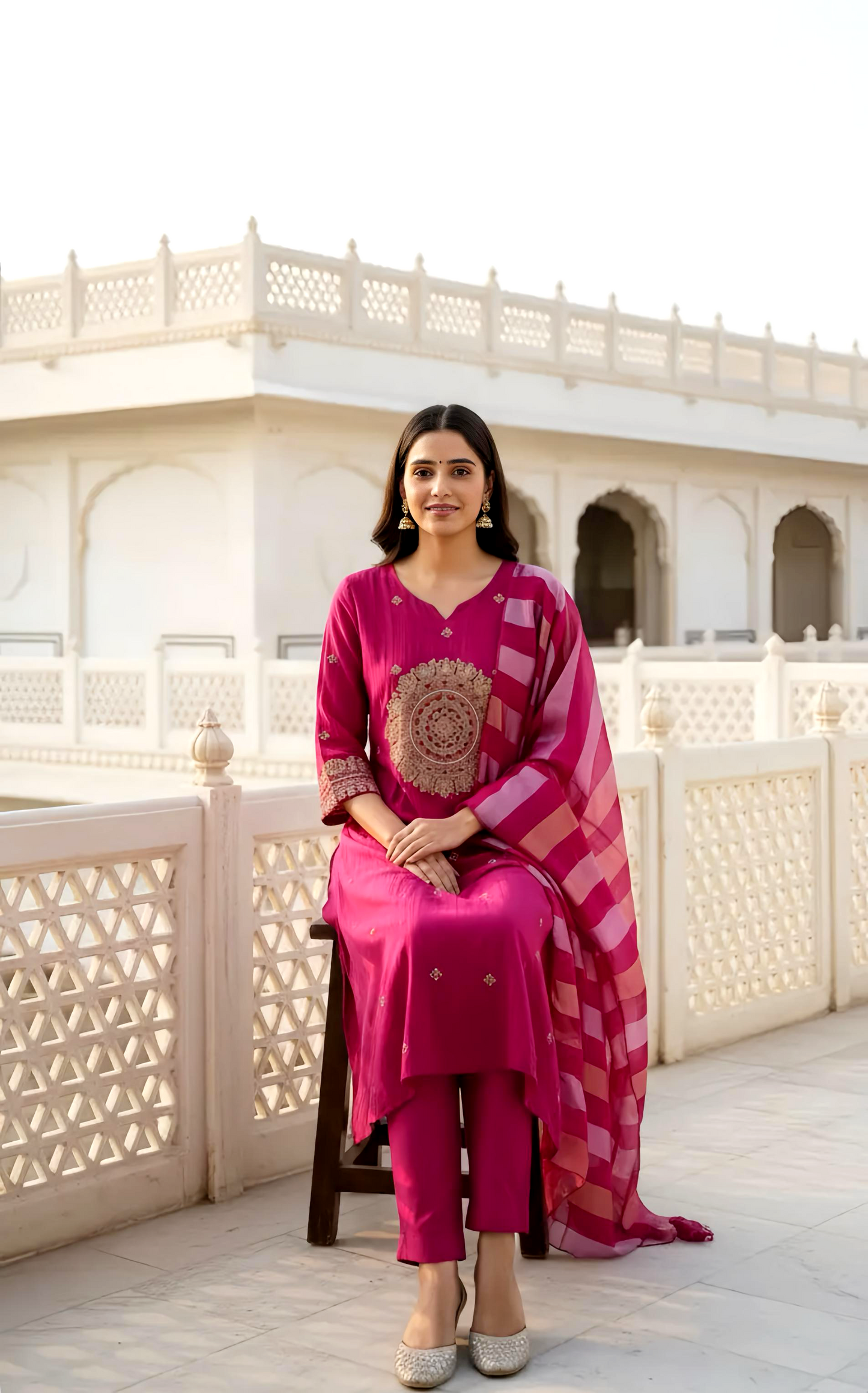 Pranshi HAND EMBROIDERY A LINE HOA0138