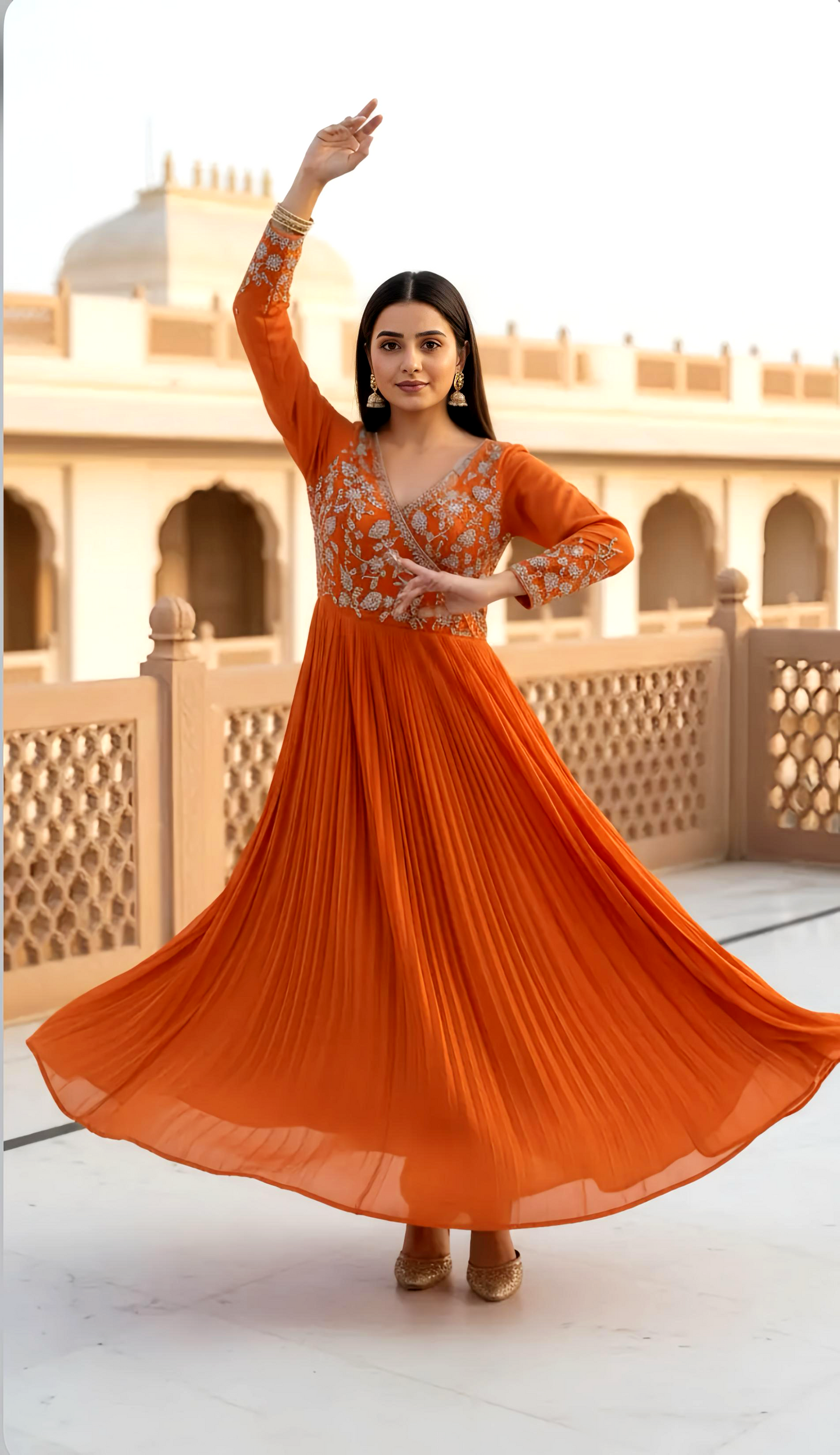 RYNA BEAUTIFUL HAND EMBROIDERED GOWN HOAO76