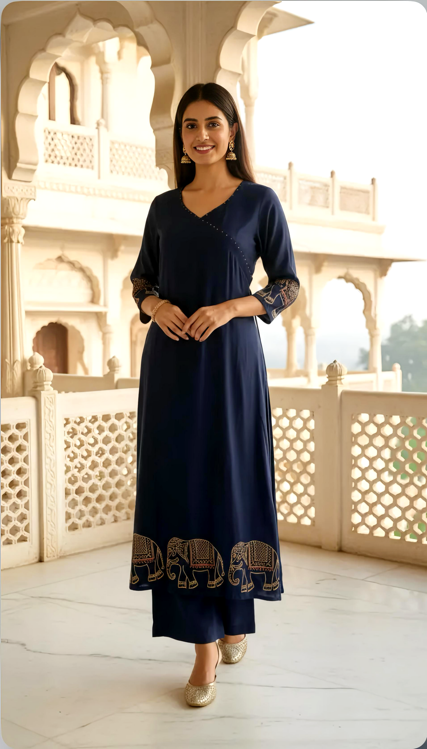 PREMIUM MUGHAL KURTA PANTS HOA068