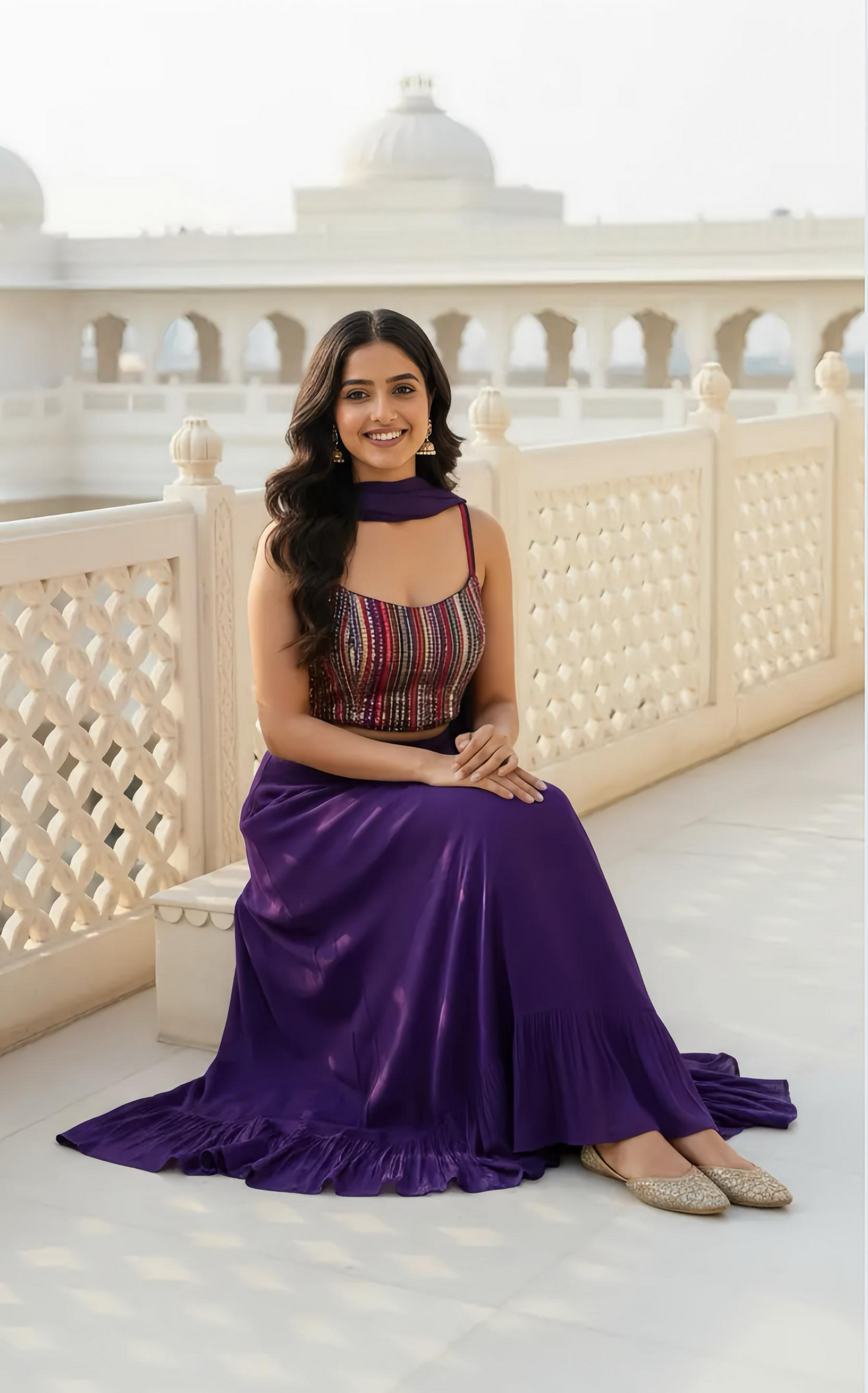 MERMAID DRAPE SKIRT SET HOA0185