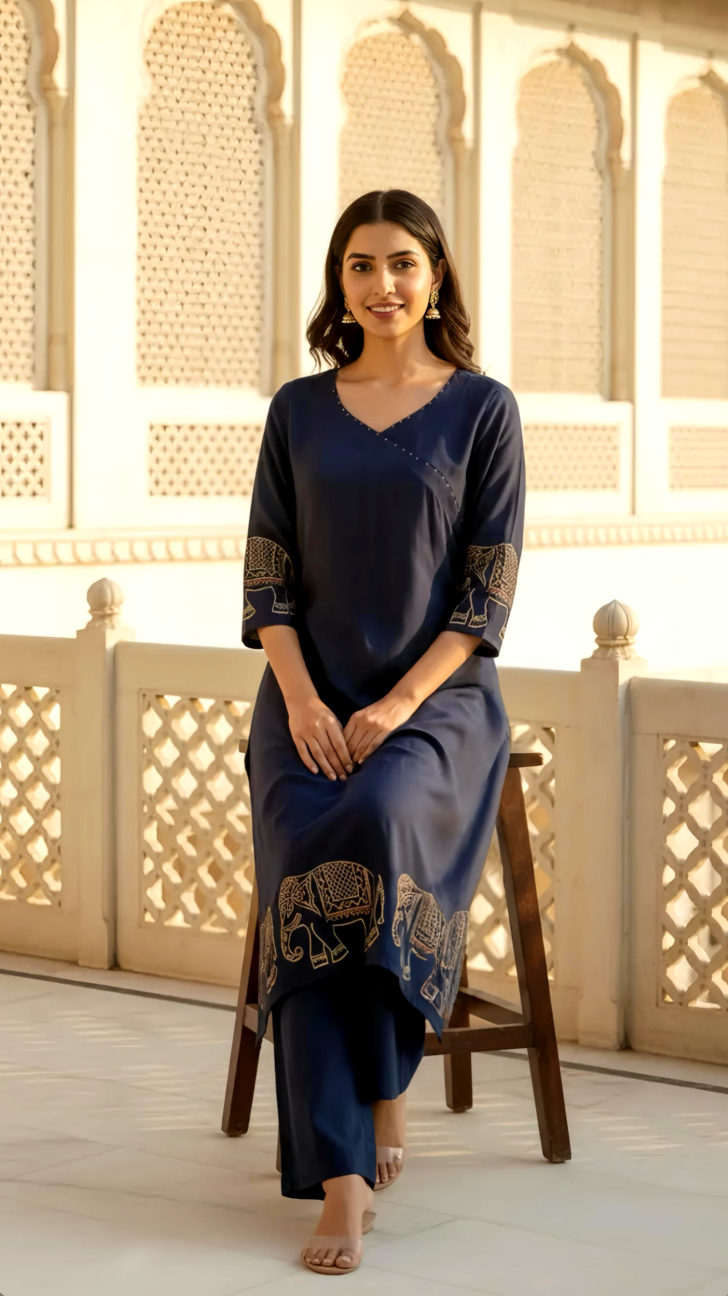 PREMIUM MUGHAL KURTA PANTS HOA068