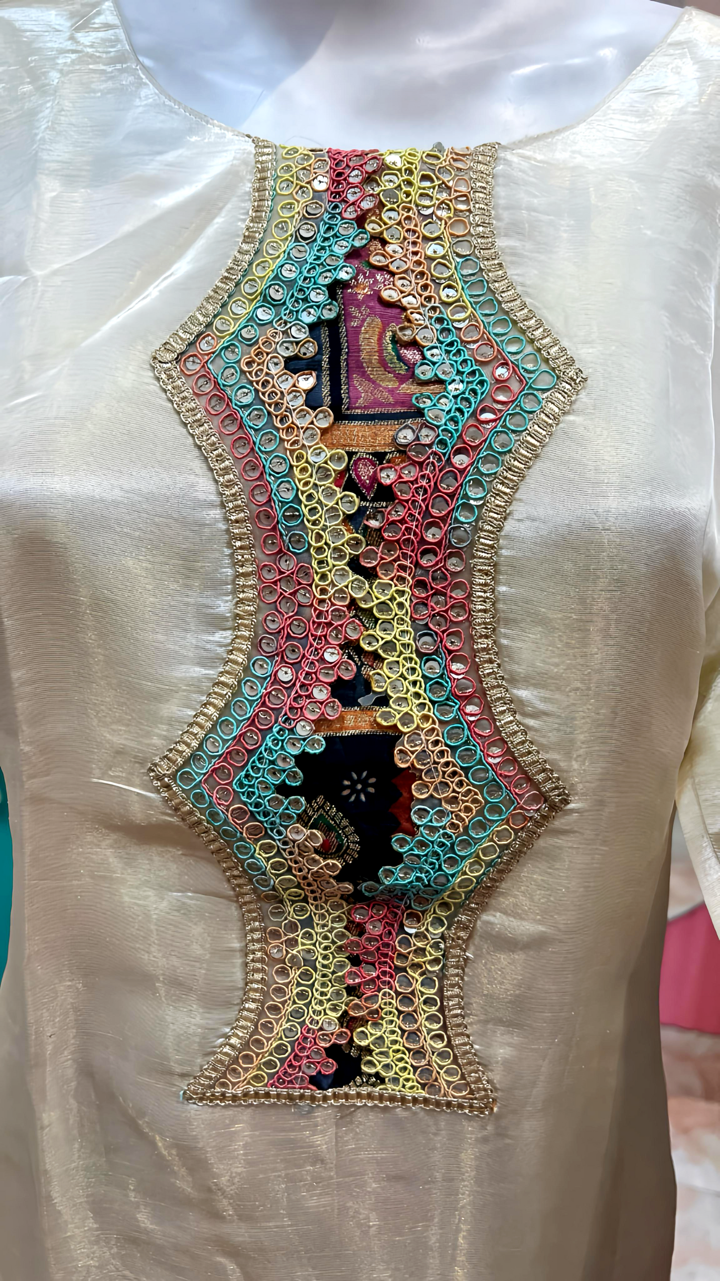 IVORY SHIMMER BROCADE DUPATTA SETHOA0153