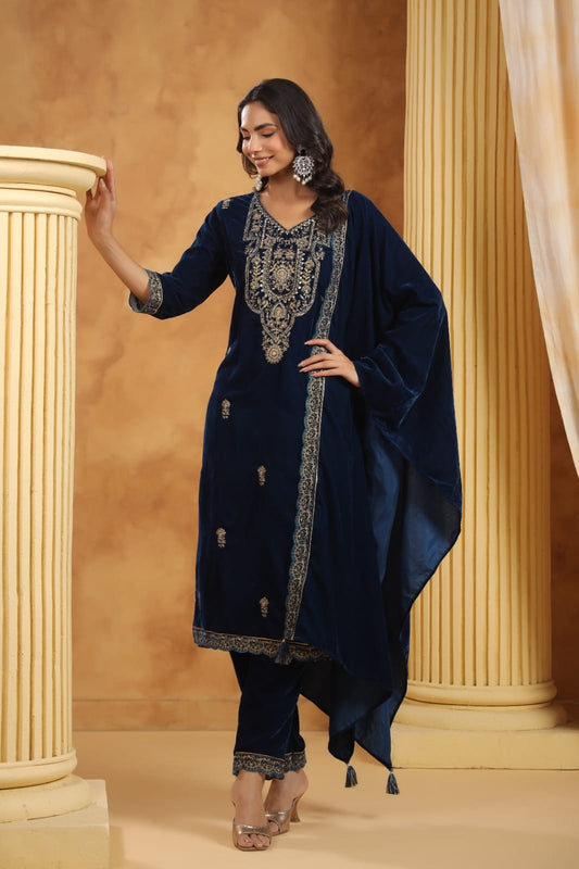 NIKHAAR ROYAL VELVET PREMIUM OUTFIT HOA0190