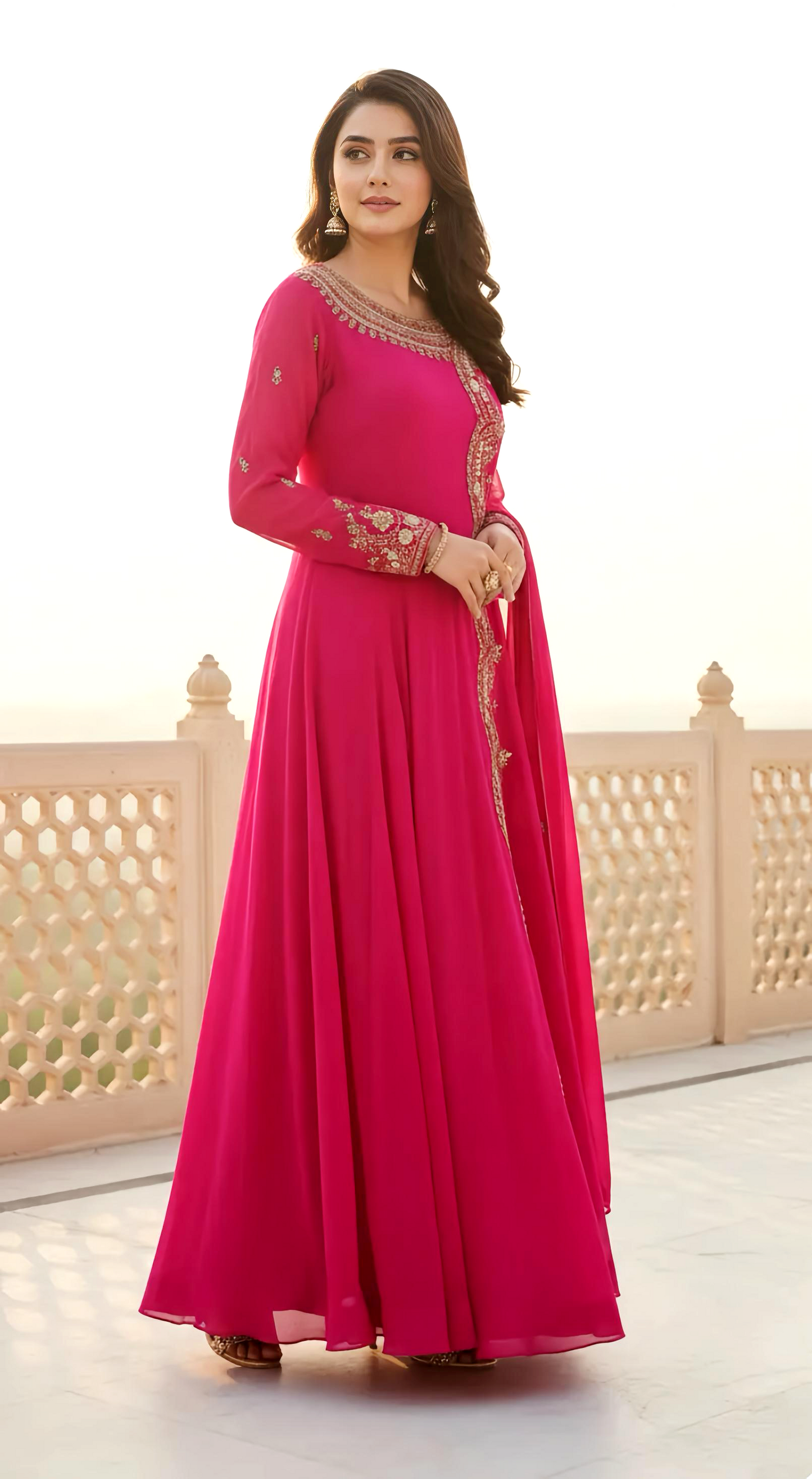 SAHIBA DESIGNER HAND EMBROIDERY GOWN HOA0163