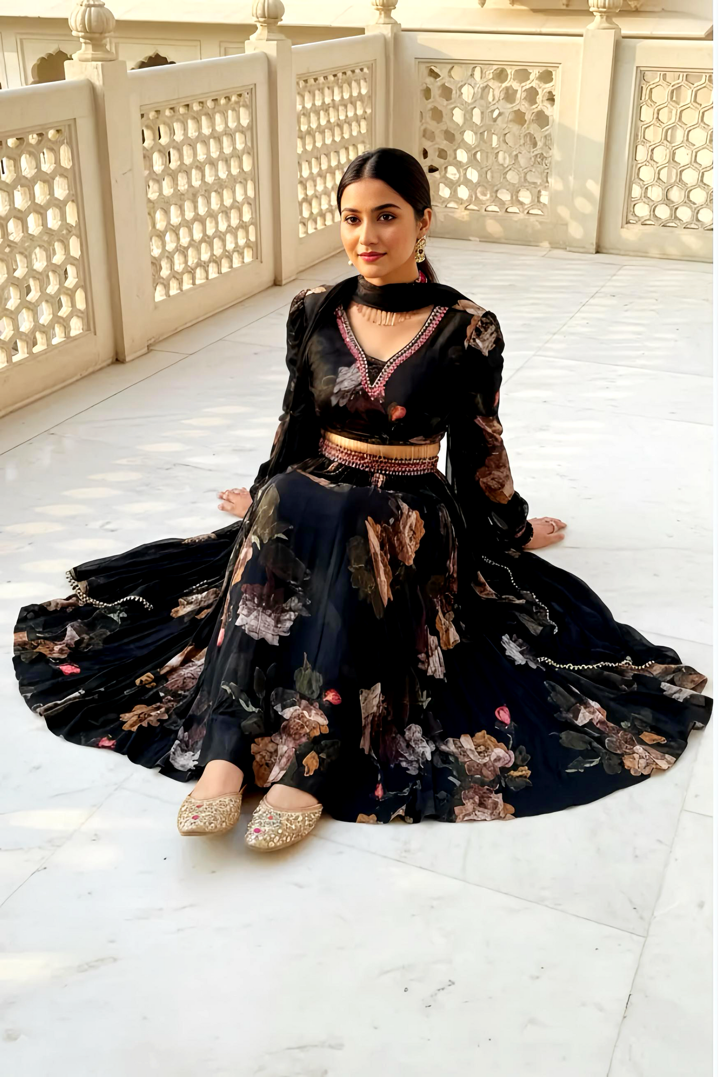 OJAS GLAM SKIRT CHOKER SET HOA0179