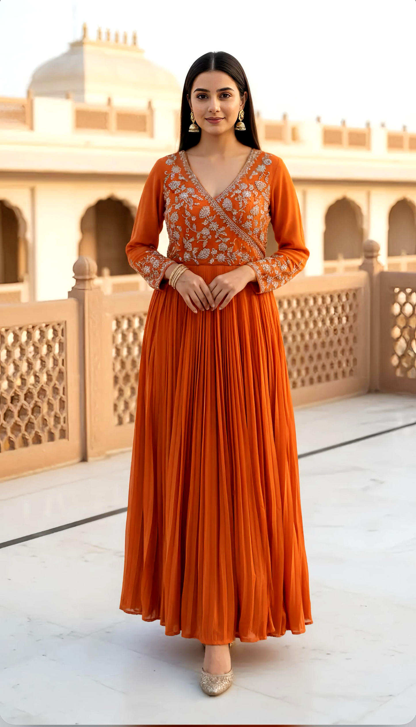 RYNA BEAUTIFUL HAND EMBROIDERED GOWN HOAO76