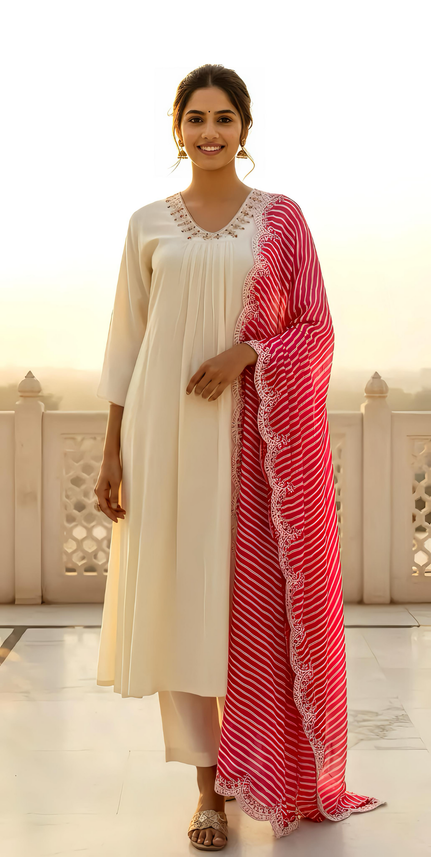 MAHIMA LEHRIA A- LINE DUPATTA SET HOA0159