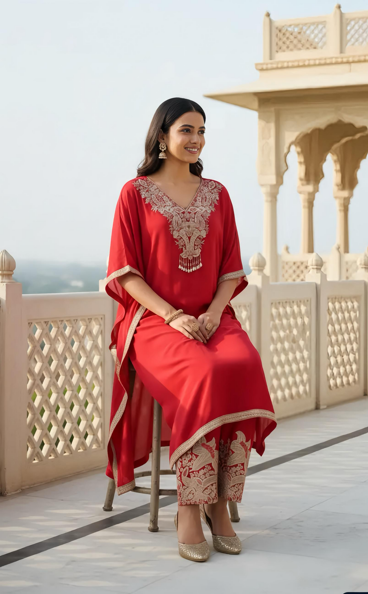 Stylish Partywear Kaftaan HOA051