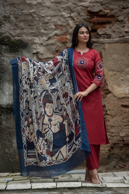 ORGANIC COTTON DUPATTA SET HOA074
