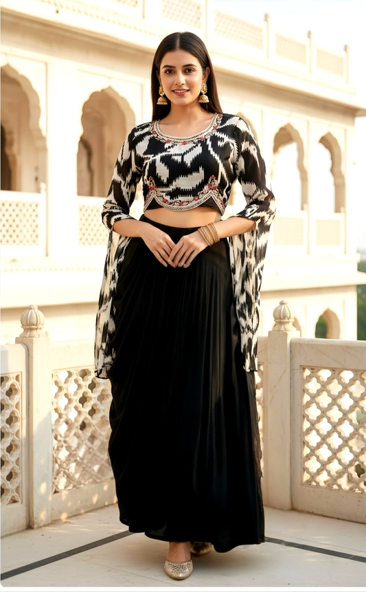 Deepika DRAPE SET WITH HAND EMBROIDERY HOA0169