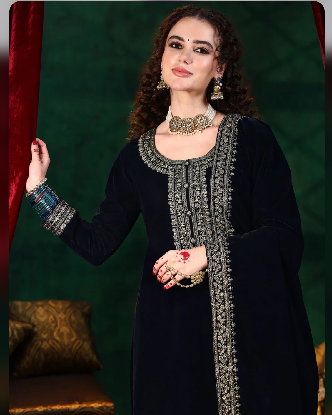 PHIRAN VELVET LUXE VELVET SET HOA0194