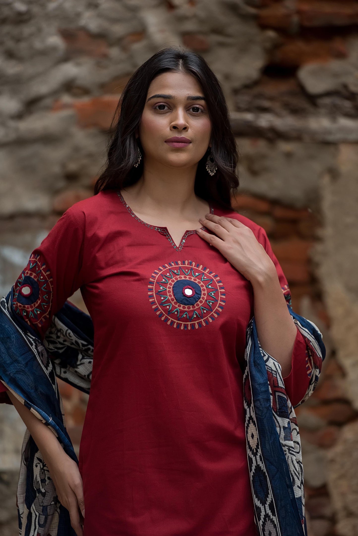 ORGANIC COTTON DUPATTA SET HOA074