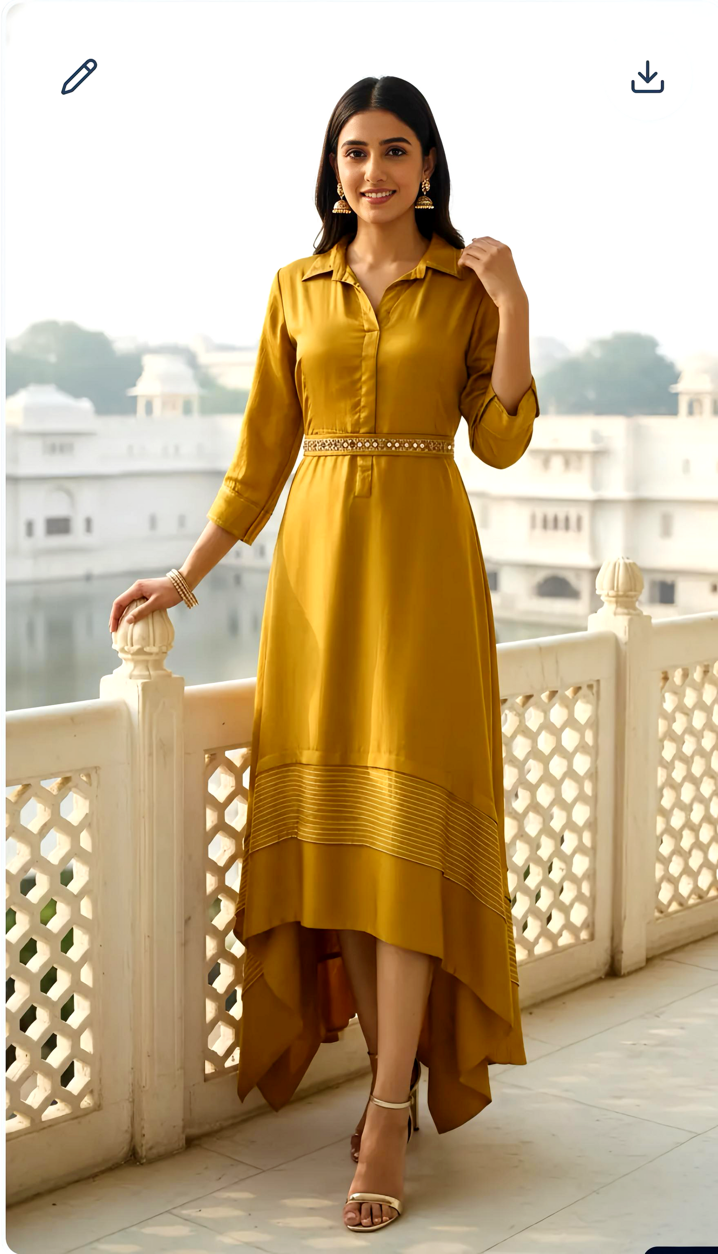 PAREENITI UPSIDE DOWN SKIRT HOA0178