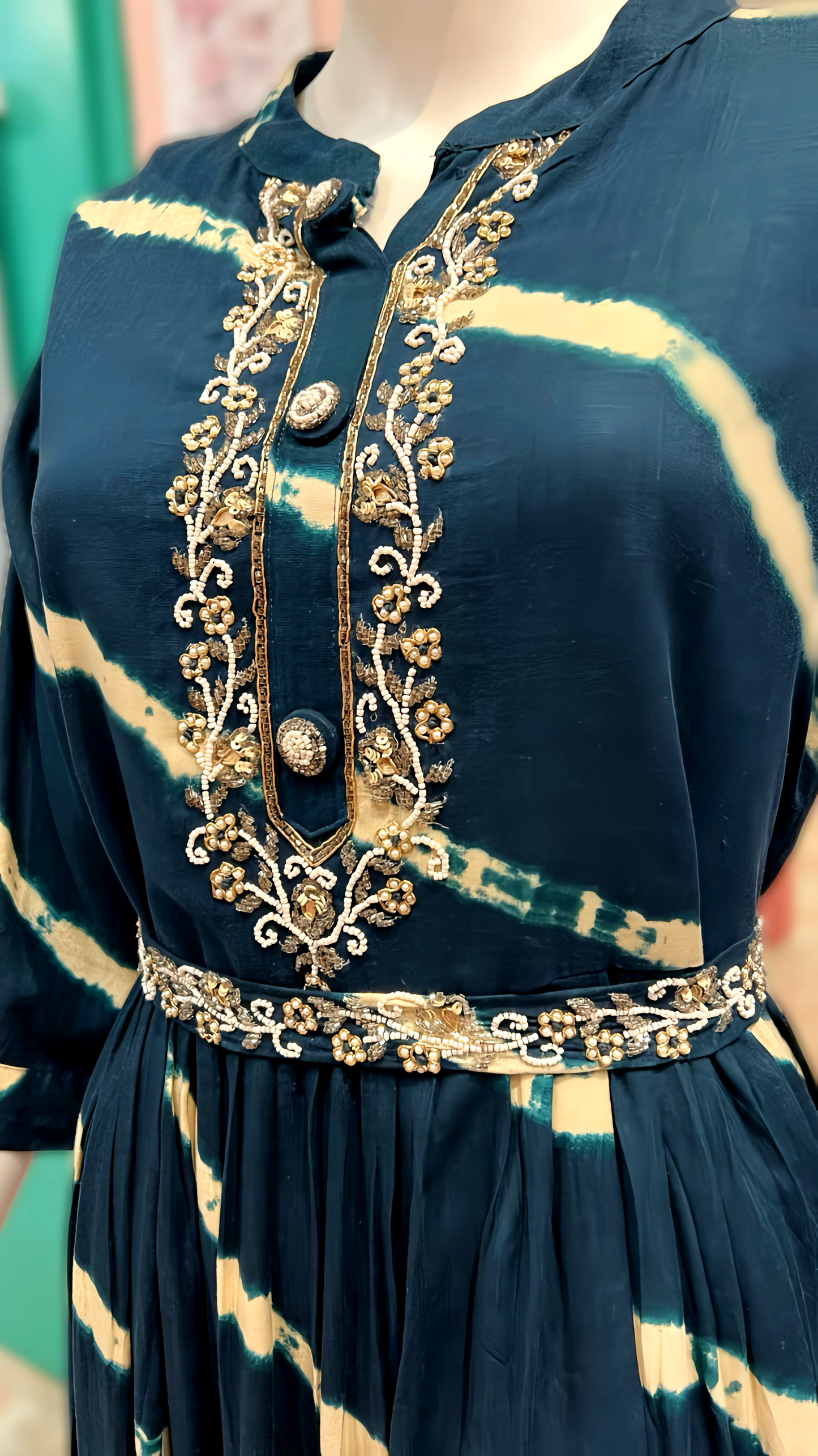 RIMJHIM INDO-WESTERN HAND EMB. DRESS HOA0175