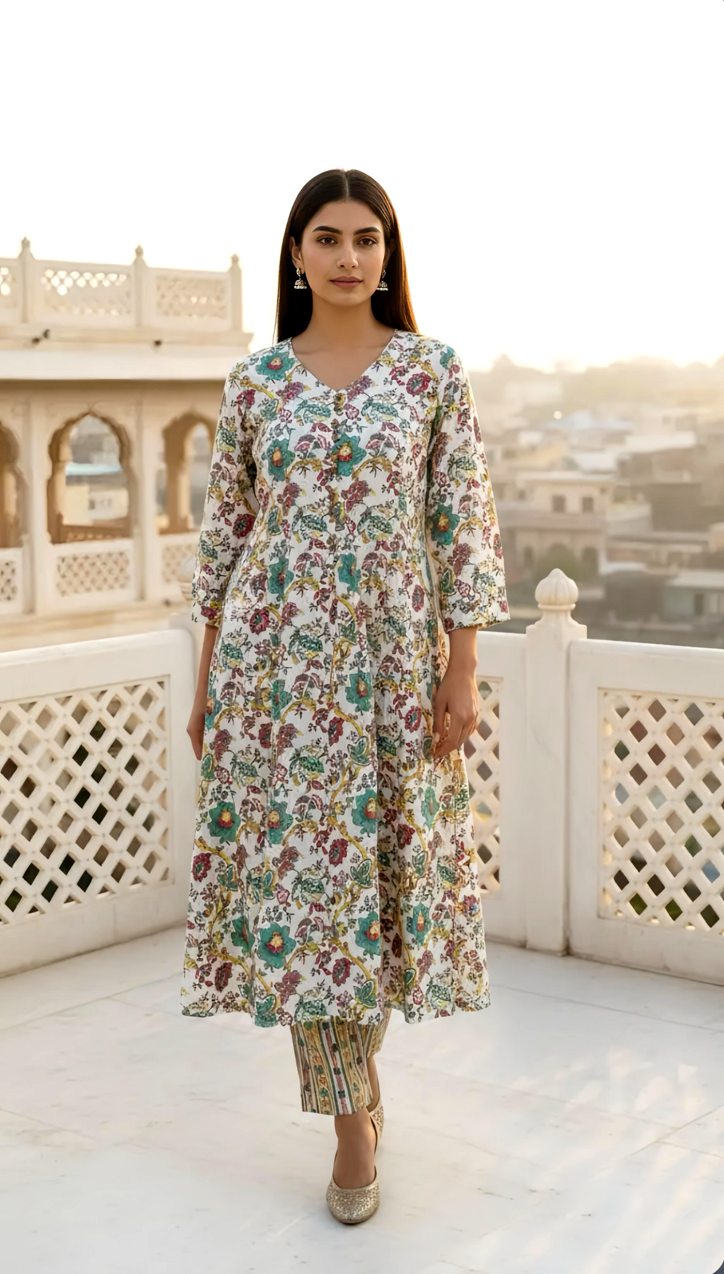 Skin Friendly Cotton A-Line Kurta Pants HOA0209