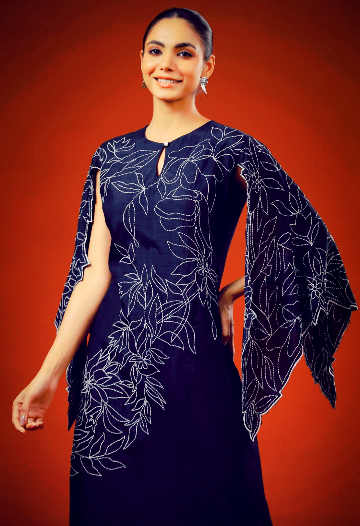 Beautiful Co-Ord Set With Embroidery Work HOA019