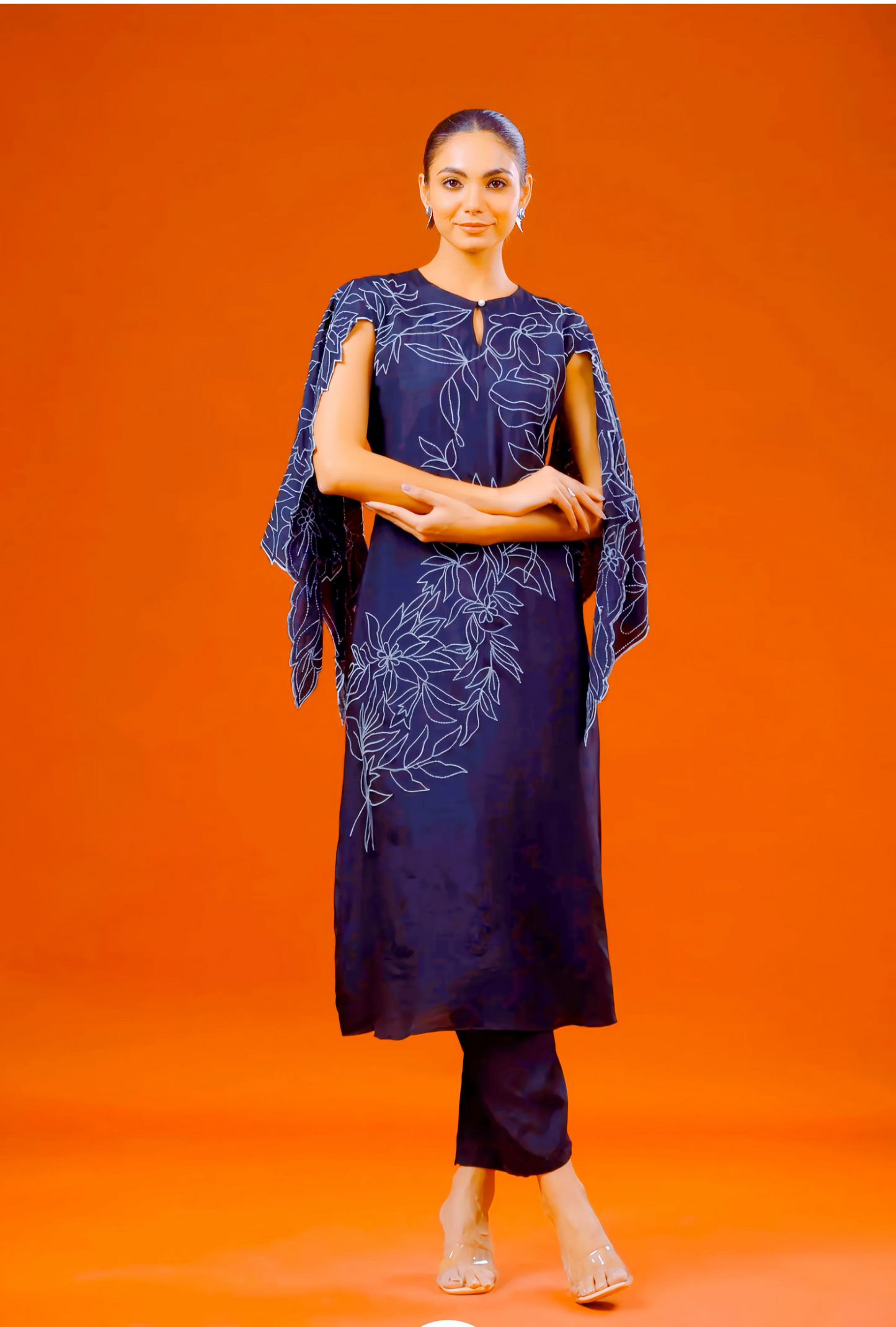 Beautiful Co-Ord Set With Embroidery Work HOA019