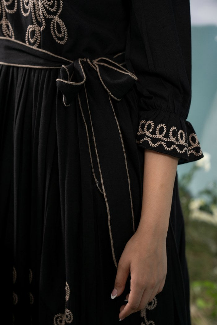 Beautiful Cotton Dress With Embroidery Work HOA004