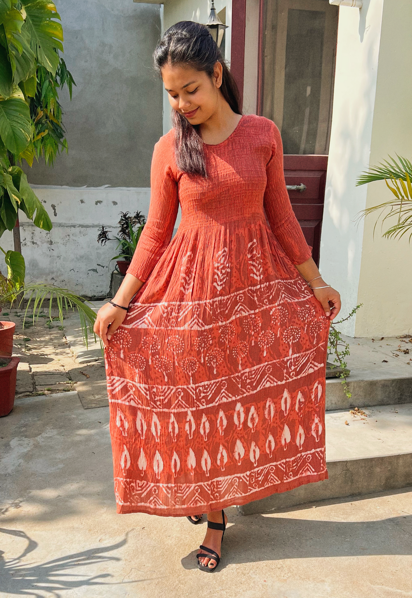 Beautiful Pattern Print Dress HOA031