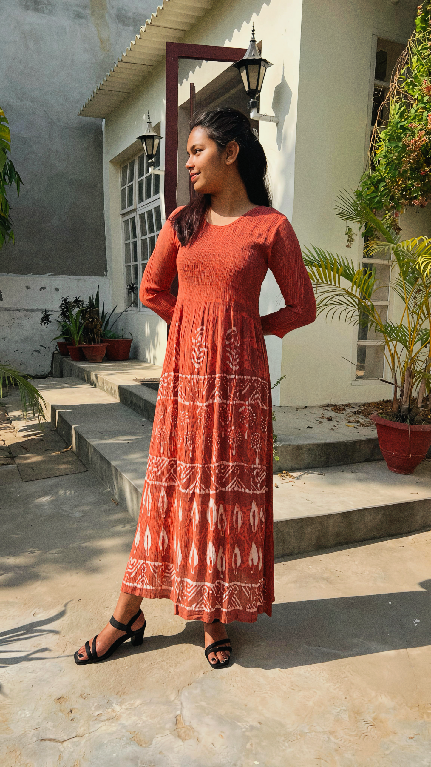 Beautiful Pattern Print Dress HOA031