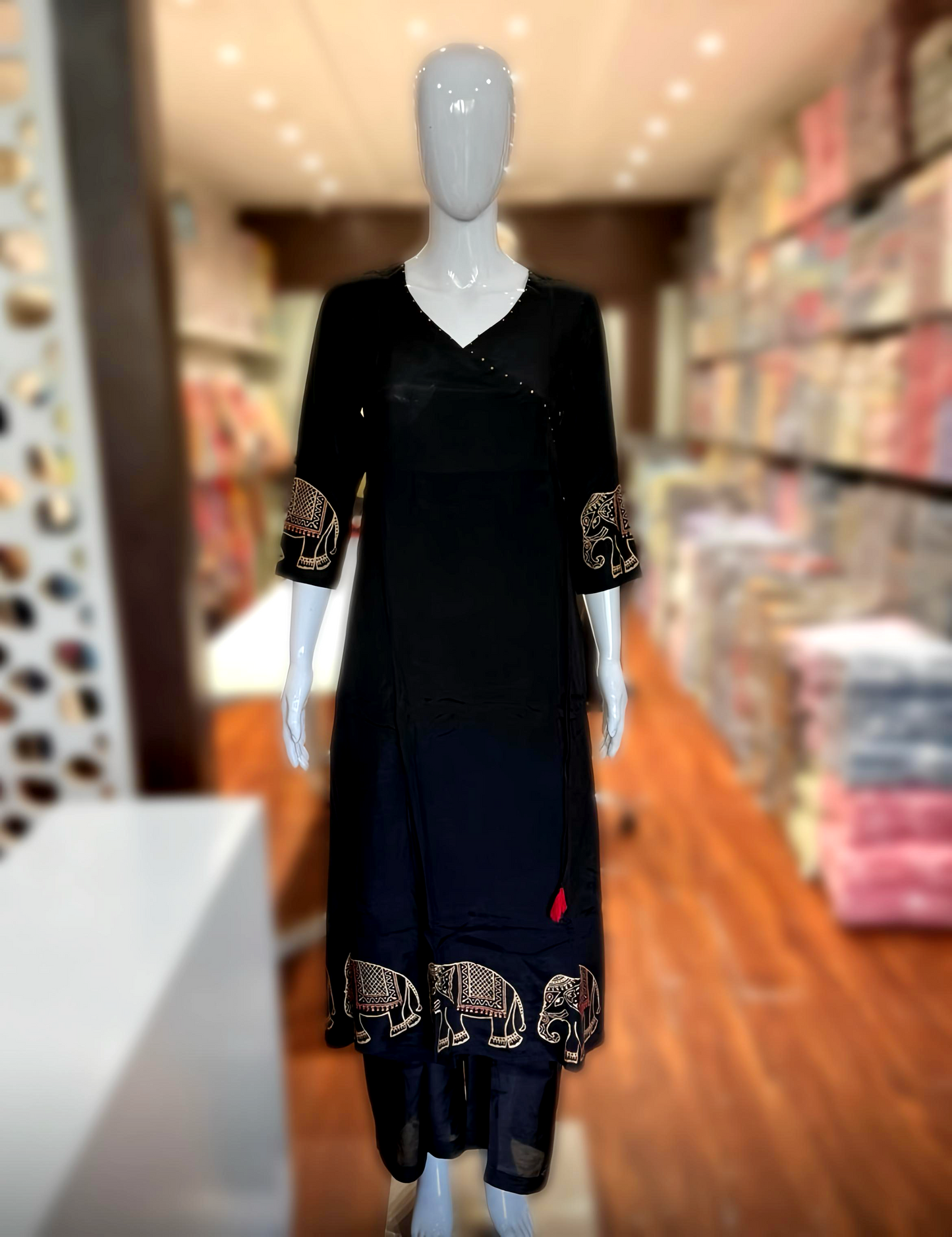 Beautiful Royal Elephant Print Kurti HOA011