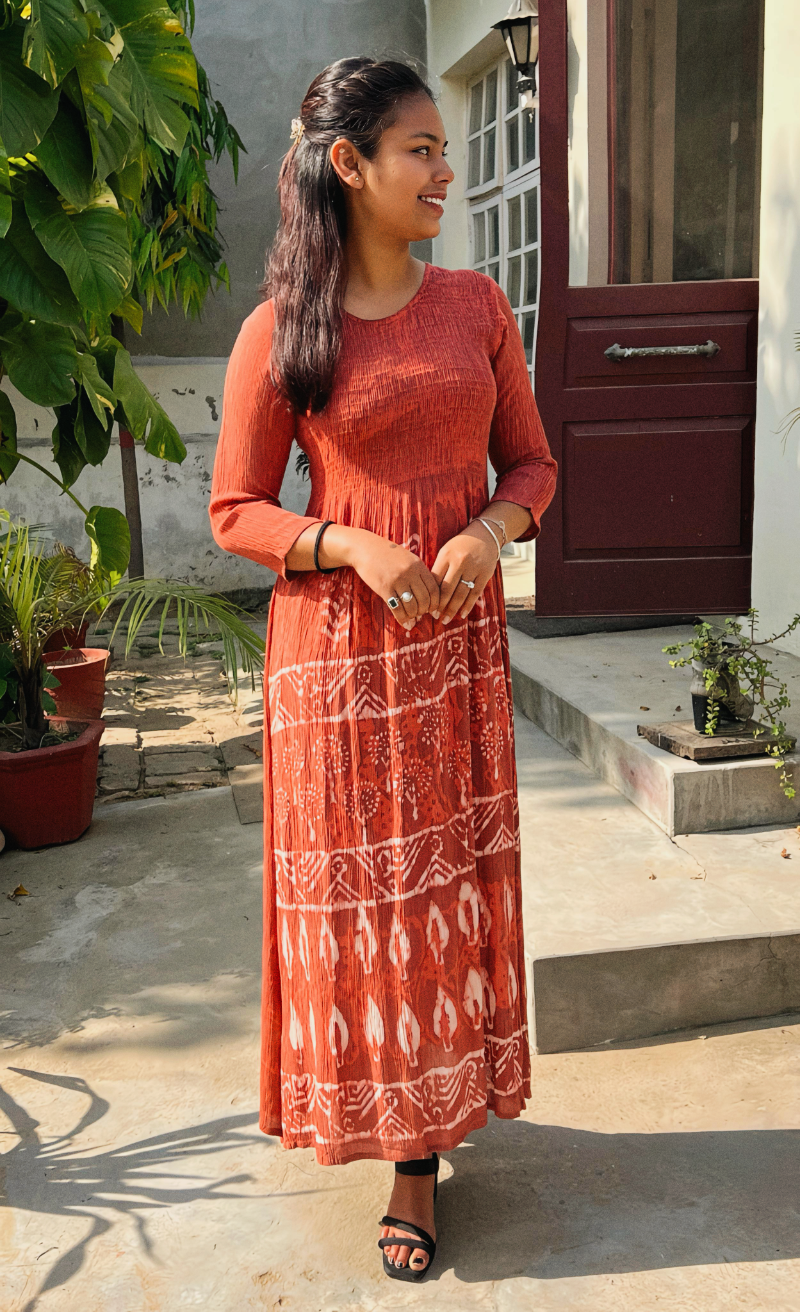 Beautiful Pattern Print Dress HOA031