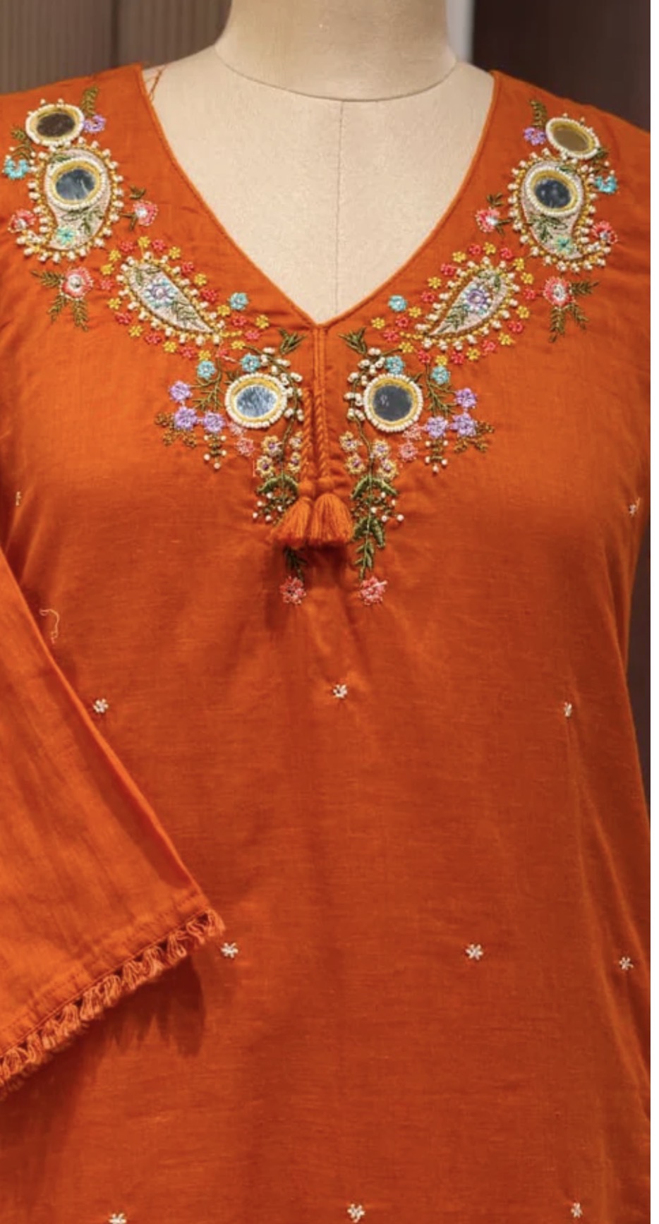 Mul Cotton Dupatta Set – Rust HOA213