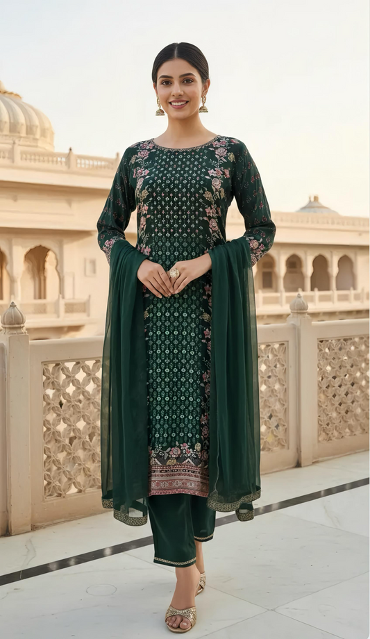 PRIYANSHI CHINNON DUPATTA SET HOA0184