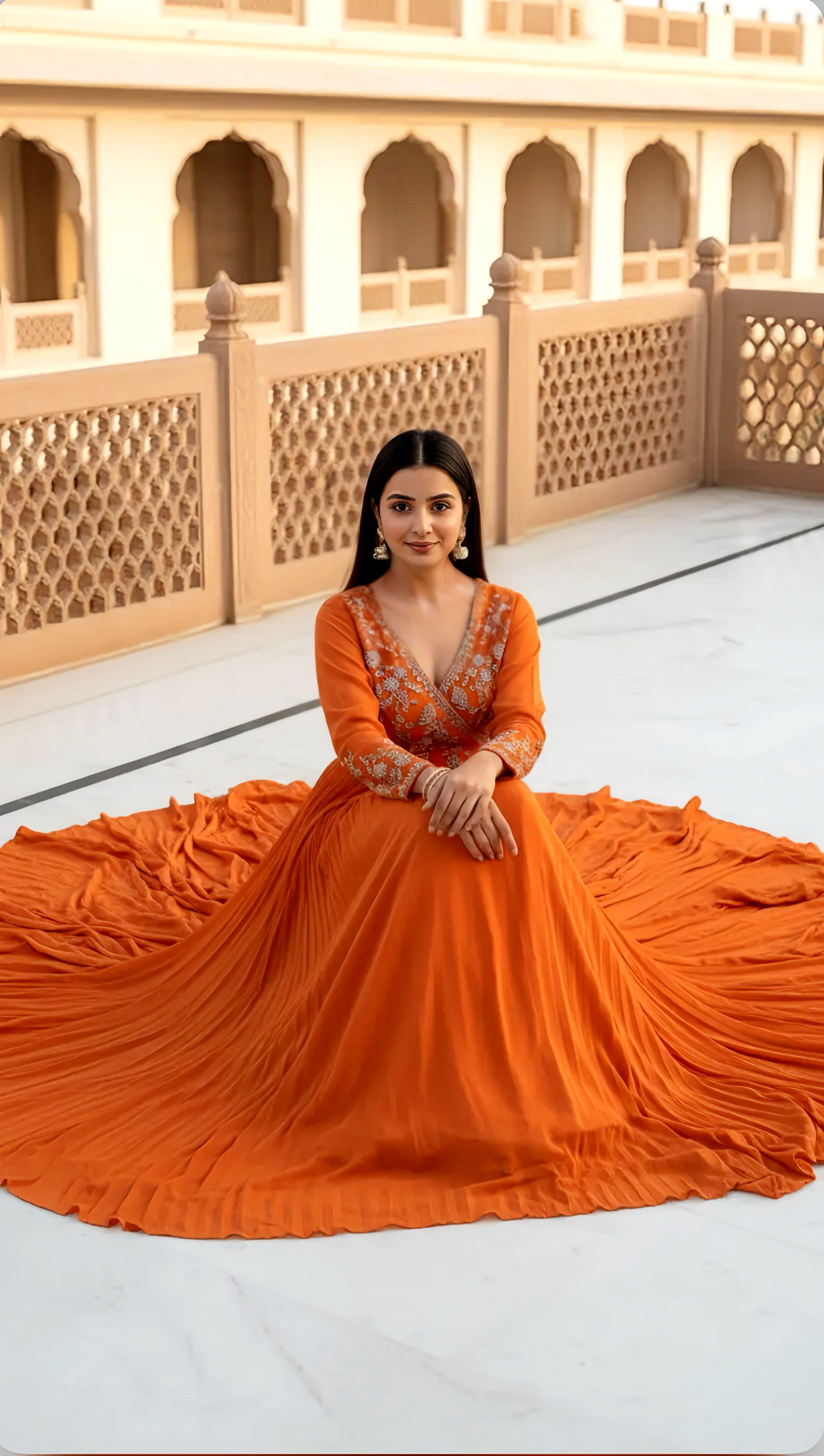 RYNA BEAUTIFUL HAND EMBROIDERED GOWN HOAO76