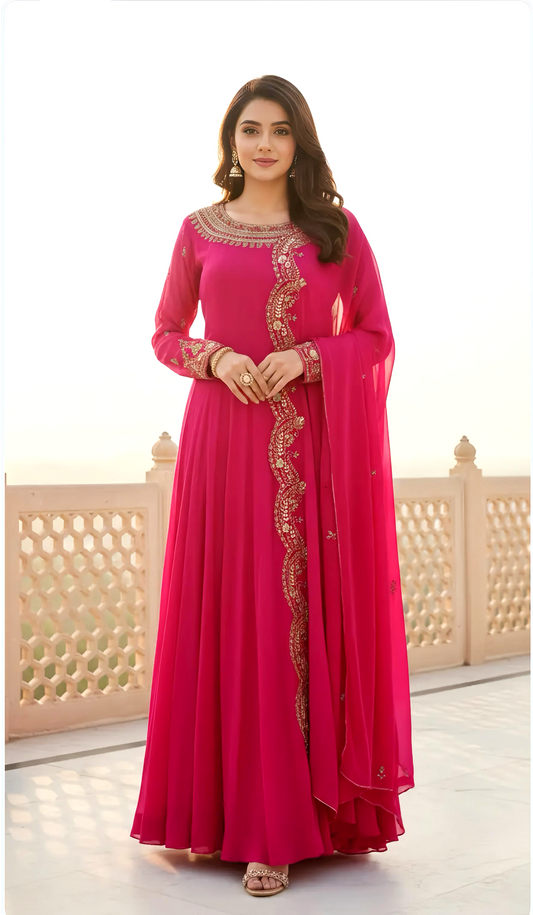 SAHIBA DESIGNER HAND EMBROIDERY GOWN HOA0163