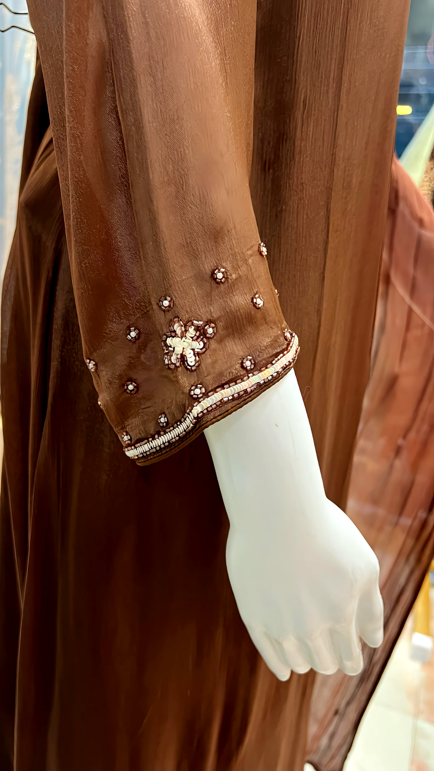 MOCHA Hand Embroidered A LINE  Suit Set - HOA0195