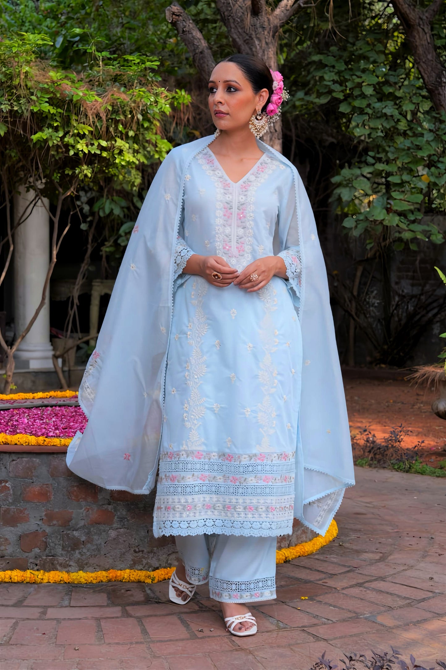 PAKISTANI ROYAL DUPATTA SET HOA083