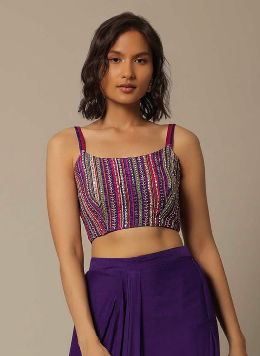 BEACH PARTY OUTFIT WITH PLEATED MERMAID SKIRT HOA0103