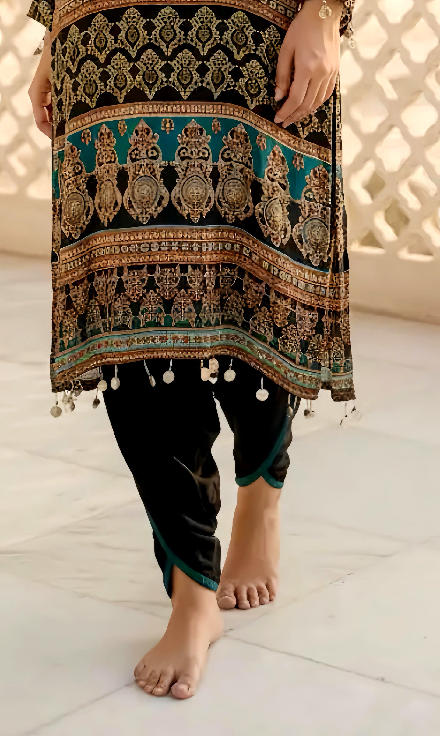 PRANSHI HANDWORK DHOTI SET two colors HOA0116