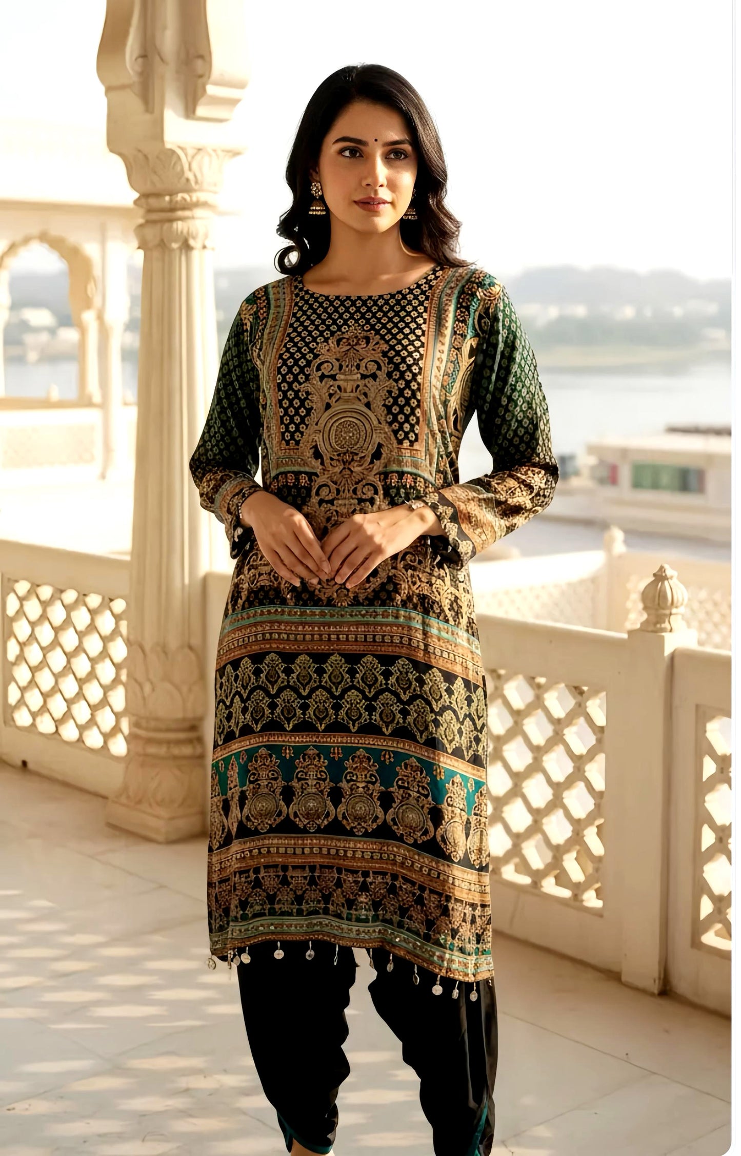 PRANSHI HANDWORK DHOTI SET two colors HOA0116