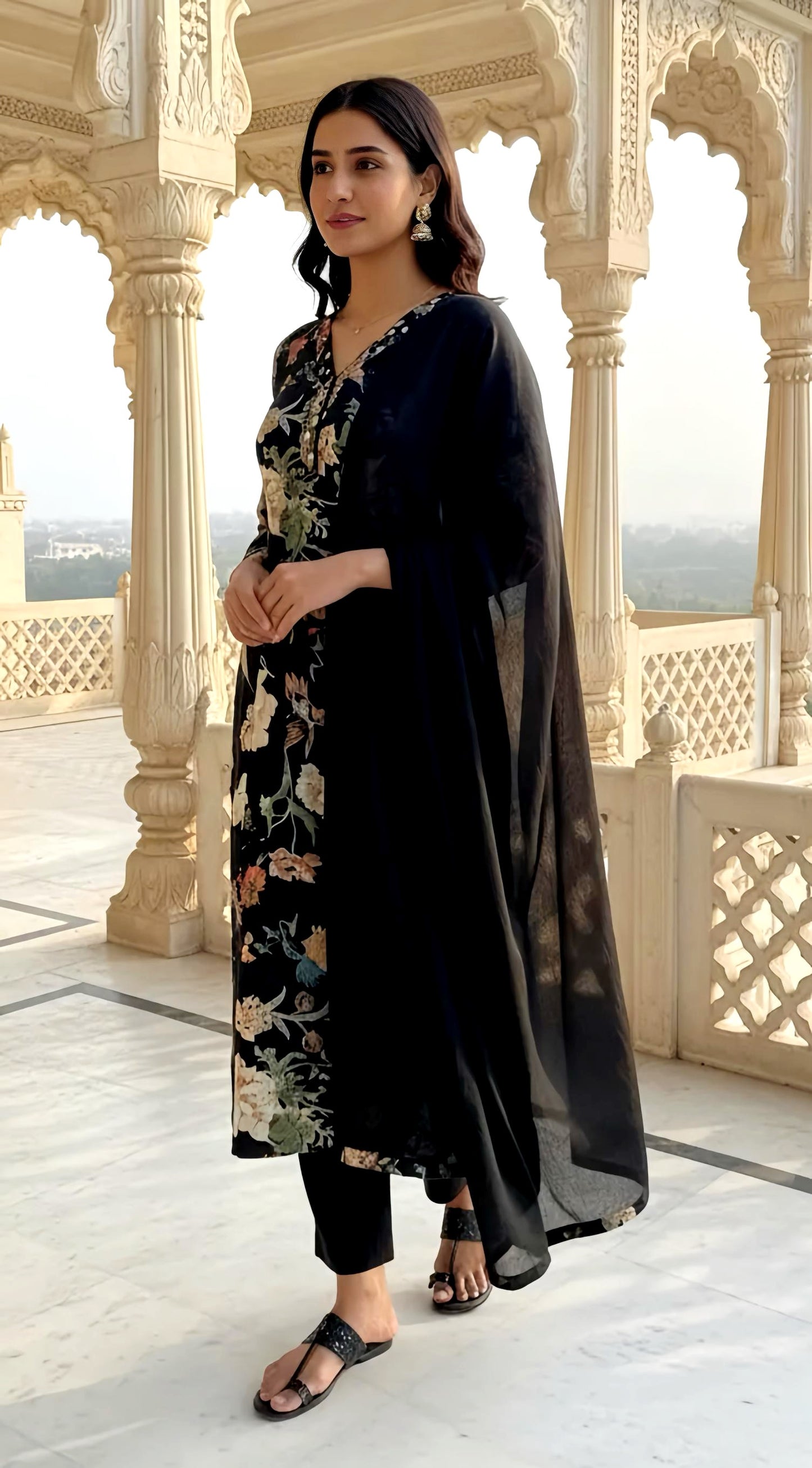 PRIYANKA MUL COTTON DUPATTA SET HOA099