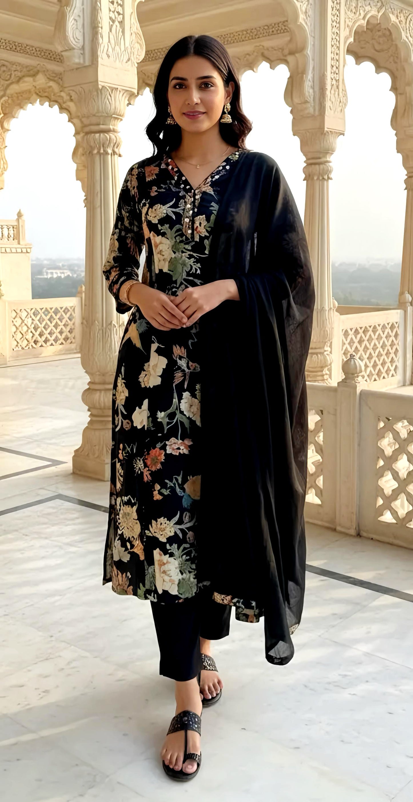 PRIYANKA MUL COTTON DUPATTA SET HOA099